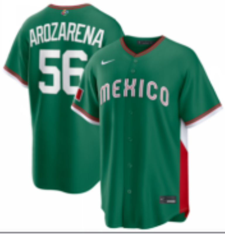 Men 2026 World Cub USA #56 Arozarena green Nike MLB Jersey 0019